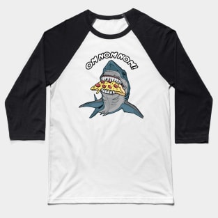 Great White Shark Pizza Gift Baseball T-Shirt